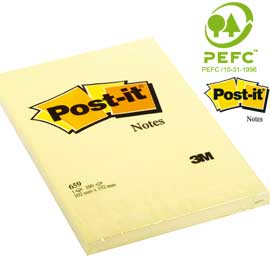 BLOCCO POST-IT NOTES 102X152 SENZA RIGATURE 3M 38515