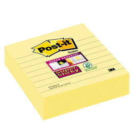 BLOCCO POST-IT 101X101 SUPERSTICKY CANARI RIGHE 70F 3M - Acquistabile a multipli di 3 77436