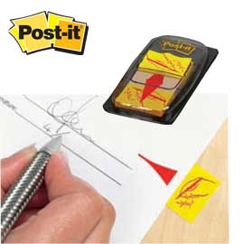 SEGNAPAGINE FIRMA QUI POST-IT 3M 680 47619