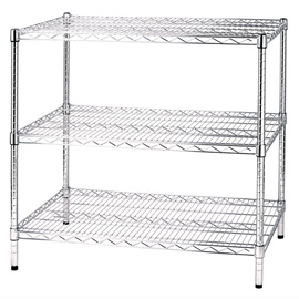 KIT SCAFFALE ARCHIMEDE - 3 RIPIANI - ACCIAIO CROMATO - 60X90X90 CM - SERENA GROUP 77016