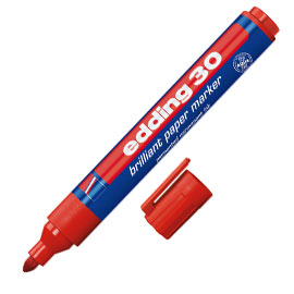 MARCATORE A BASA D'ACQUA 30 - PUNTA TONDA DA 1,5MM A 3,0MM - ROSSO - EDDING 27503