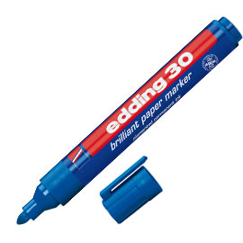 MARCATORE 30 A BASE D'ACQUA - PUNTA TONDA DA1,5MM A 3,0MM  - BLU - EDDING 27504