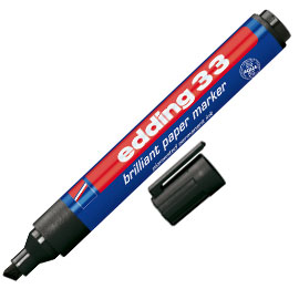 MARCATORE 33 A BASE D'ACQUA - PUNTA SCALPELLO DA 1,0MM A 5,0MM - NERO - EDDING 27507
