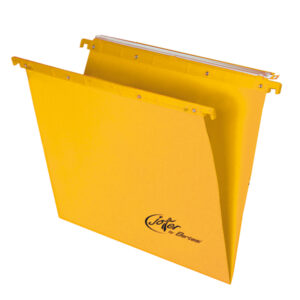 CARTELLA SOSPESA JOKER - CASSETTO - INTERASSE 33 CM - FONDO V - 31,2X25 CM - GIALLO - BERTESI 54895