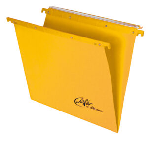 CARTELLA SOSPESA JOKER - CASSETTO - INTERASSE 39 CM - FONDO V - 37X25 CM - GIALLO - BERTESI 77397