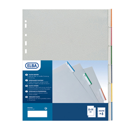 SEPARATORE - 6 TACCHE PERSONALIZZABILI - PPL - 22X30 CM - GRIGIO - FAVORIT 37496