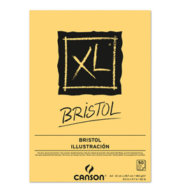 BLOCCO COLLATO LATO CORTO XL BRISTOL - A4 - 180 GR - 50 FOGLI -  CANSON 85644
