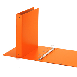 RACCOGLITORE EUROPA - 4 ANELLI TONDI 30 MM - DORSO 4 CM - 22X30 CM - ARANCIO - FAVORIT 51391