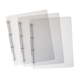 RACCOGLITORE LUMINA - PPL - 4 ANELLI TONDI D15 - DORSO 2 CM - 22X30 CM - TRASPARENTE - FAVORIT 86350