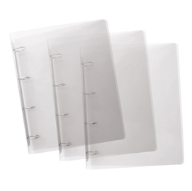 RACCOGLITORE LUMINA - PPL - 4 ANELLI TONDI D30 - DORSO 4 CM - 22X30 CM - TRASPARENTE - FAVORIT 86353