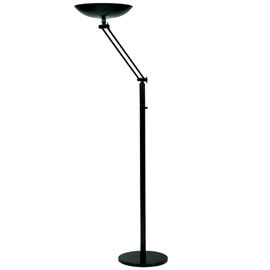 LAMPADA DA TERRA ARTICOLATA VARIALUX - A LED - BASE DIAMETRO 30 CM - ALTEZZA 175-186 CM - 22W - NERO - UNILUX 80982