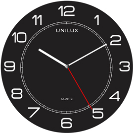 OROLOGIO DA PARETE MEGA - DIAMETRO 57,5 CM - NERO - UNILUX 83004