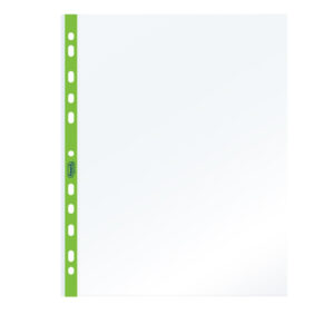BUSTE FORATE - PPL - CON BANDA VERDE NEON - 22X30CM - FAVORIT - 25 PEZZI 89511