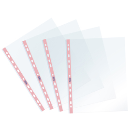 BUSTE FORATE PSTEL - C/ BANDA - 22 X 30 CM - ROSA - FAVORIT - CONF. 25 PEZZI 94520