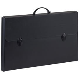VALIGETTA POLIONDA TOTAL BLACK - 37 X 60 CM - DORSO RIGIDO 5 CM - PPL - NERO - FAVORIT 99739