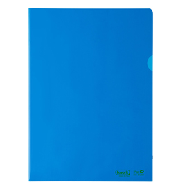 CARTELLINE A L - 22 X 30 CM - PE BIO-BASED - LISCIO SUPERIOR - BLU - FAVORIT - CONF. 25 PEZZI 100213