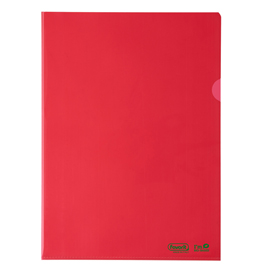 CARTELLINE A L - 22 X 30 CM - PE BIO-BASED - LISCIO SUPERIOR - ROSSO - FAVORIT - CONF. 25 PEZZI 100214