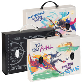 VALIGETTA POLIONDA SPORT - 27 X 37,5 CM - DORSO 8 CM - FANTASIE ASSORTITE - FAVORIT 99740