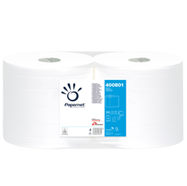 BOBINA ASCIUGATUTTO SPECIAL - 2 VELI - FINITURA LISCIA - 19,5 GR - DIAMETRO 25 CM - 26 CM X 293 MT - BIANCO - PAPERNET 47284