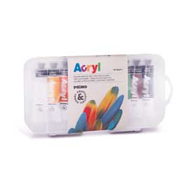 COLORI A OLIO E ACRILICI - 18ML - COLORI ASSORTITI - PRIMO - ASTUCCIO 10 COLORI 77246