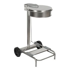CARRELLO PORTASACCO - 54,6X60XH94CM - CON RUOTE - 110L - ACCIAIO INOX - STLCASA 102101