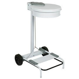 CARRELLO PORTASACCO - 54,6X60XH94CM - CON RUOTE - 110L - ACCIAIO - BIANCO - STLCASA 102102