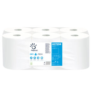 BOBINA ASCIUGAMANI AUTOCUT DRYTECH - 2 VELI - GOFFRATURA MICRO - 18 GR - 20 CM  X 100 MT - DIAMETRO 18,5 CM - PAPERNET 89378