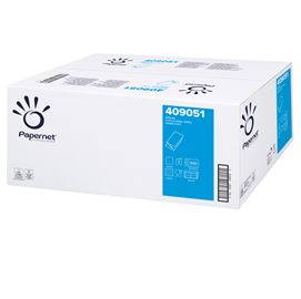 ASCIUGAMANI PIEGATI A V SPECIAL - 2 VELI - GOFFRATURA A ONDA - 20 GR - 24X21 CM - BIANCO - PAPERNET - CONF. 250 PEZZI 76479