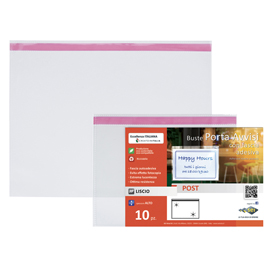 BUSTE PORTA AVVISI ORIZZONTALI - A4 - 30X22CM - TRASPARENTE - SEI ROTA - CONF. 10 PEZZI 86629