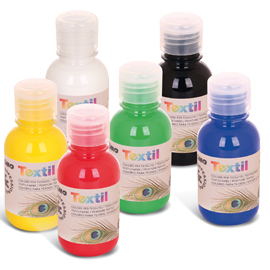 COLORI PER TESSUTI - 125 ML - COLORI ASSORTITI - PRIMO - BOX 6 PEZZI 79448