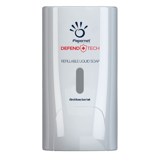 DISPENSER ANTIBATTERICO SAPONE LIQUIDO E GEL DEFEND TECH - PAPERNET 92219