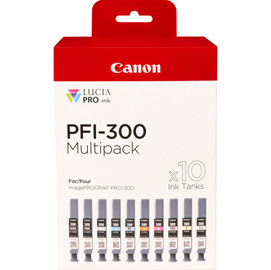 CANON CARTUCCIA PFI-300 MULTIPACK MBK/PBK/C/M/Y/PC/PM/R/GY/CO CANPFI300MPK