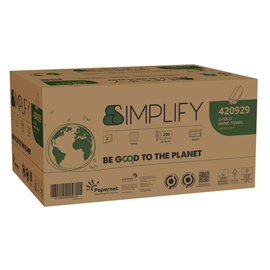 PACCO 200 ASCIUGAMANI PIEGATI A Z H24 X 20,3CM SIMPLIFY PAPERNET 100618