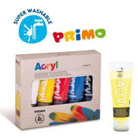 COLORI ACRYL - 75ML - COLORI ASSORTITI - PRIMO - ASTUCCIO 5 COLORI 73624