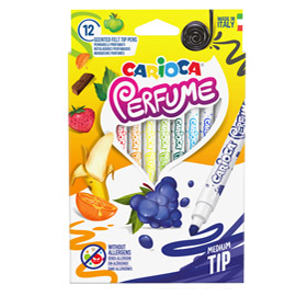 PENNARELLI PERFUME - PUNTA 4,0MM - COLORI ASSORTITI  - CARIOCA - ASTUCCIO 12 PEZZI 86864