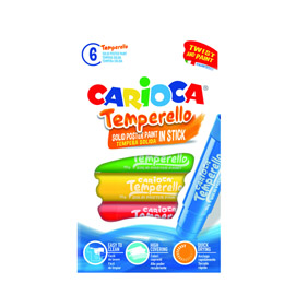 CARIOCA TEMPERELLO - COLORI ASSORTITI - CARIOCA - ASTUCCIO 6 TEMPERELLI 82595