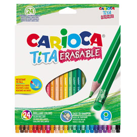 PASTELLI COLORATI TITA CANCELLABILE - CARIOCA - ASTUCCIO 24 PEZZI 82598