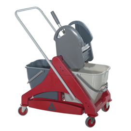 CARRELLO DUO QO-KART CLASSICOTRE 30 - PER PULIZIE - PLASTICA - :42 X 78 X 93 CM - TAXON 95337