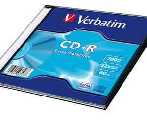 VERBATIM - SCATOLA 200 CD-R DATALIFE SINGLE PACK - SLIM CASE - SERIGRAFATO - 1X-48X - 43347 - 700MB VERCDP70048SLS
