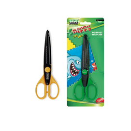 FORBICI SNIPPY ZIG ZAG - 17 CM - IMPUGNATURA PLASTICA - LAMA IN METALLO - COLORI ASSORTITI - LEBEZ 40593