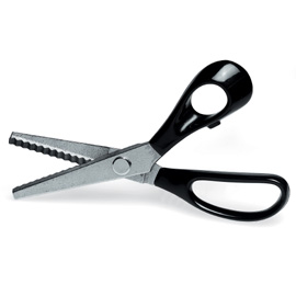 FORBICI ZIG ZAG - 19 CM - LAMA IN GHISA - NERO - LEBEZ 51494