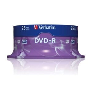 VERBATIM - SCATOLA 25 DVD+R - SERIGRAFATO - 43500 - 4,7GB VERBDVDR4716S