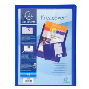 CARTELLA DI PRESENTAZIONE KREACOVER - IN PP - 2 ALETTE - BLU - A4 - EXACOMPTA 89310