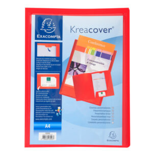 CARTELLA DI PRESENTAZIONE KREACOVER - IN PP - 2 ALETTE - ROSSO - A4 - EXACOMPTA 89311