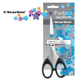 FORBICI - 21 CM - LAMA IN ACCIAIO - IMPUGNATURA ABS - NERO - STARLINE STL2106