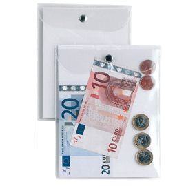 BUSTA CON BOTTONE PRESS 1E - PVC - 8,5X11 CM - TRASPARENTE - SEI ROTA 46759