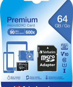 VERBATIM - MICRO  SDXC CLASSE 10 FINO A 45MB/SEC - 44084 - 64GB VERB44084