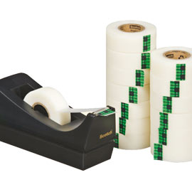 DISPENSER C38 PER NASTRI FINO A 33 MT - 14 ROTOLI SCOTCH  MAGIC 900 INCLUSI - NERO - SCOTCH 61769