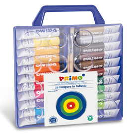 TUBI TEMPERA - 12 ML - COLORI ASSORTITI - PRIMO - ASTUCCIO 22 PEZZI 82093