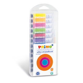 ASTUCCI TUBI E TEMPERE - 12ML - FLUO-METAL - PRIMO - SCATOLA 4+8 TUBI 86072